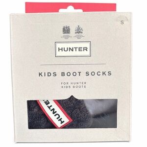 Hunter Kids NEW Recycled 6 Stitch Cable Boot Socks Slipper Liner. | Size S 8-10